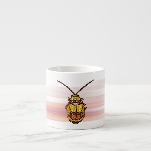 Rode schouderwets leder espresso kop (Voorkant)