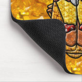 Rode schouderwets leder muismat (Hoek)