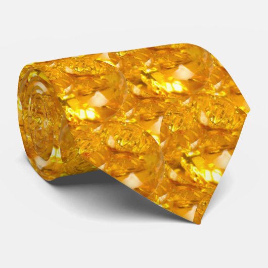 Rode schouderwets leder stropdas (Opgerold)