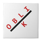 rode schub tegeltje (Voorkant)