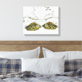 Rode schuifschildpadden canvas afdruk (Insitu (Slaapkamer))