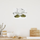 Rode schuifschildpadden poster (Keuken)