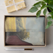 Rode Schuur Antiek Gele Truck Decoupage Tissuepapier (Geschenk)