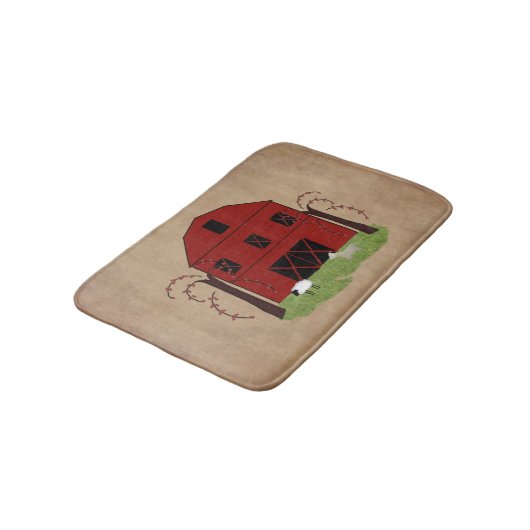 Rode schuur badmat (Gekanteld)