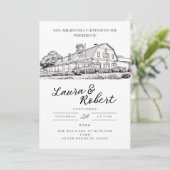 Rode Schuur bij Outlook Farms Aangepaste Uitnodigi Kaart (Staand voorkant)