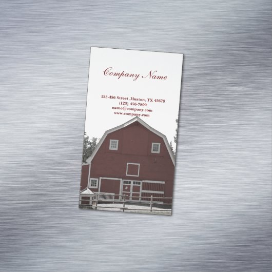 rode schuur Biologische Rundvee melkveehouder land Visitekaartje Magneet (Voorbeeld)