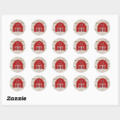 Rode Schuur Boerderij Baby Sticker (Vel)