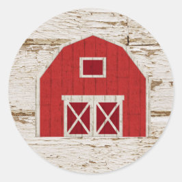 Rode Schuur Boerderij Baby Sticker