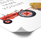 Rode Schuur | Boerderij Eerste Verjaardag Mijlpaal Poster (Hoek)