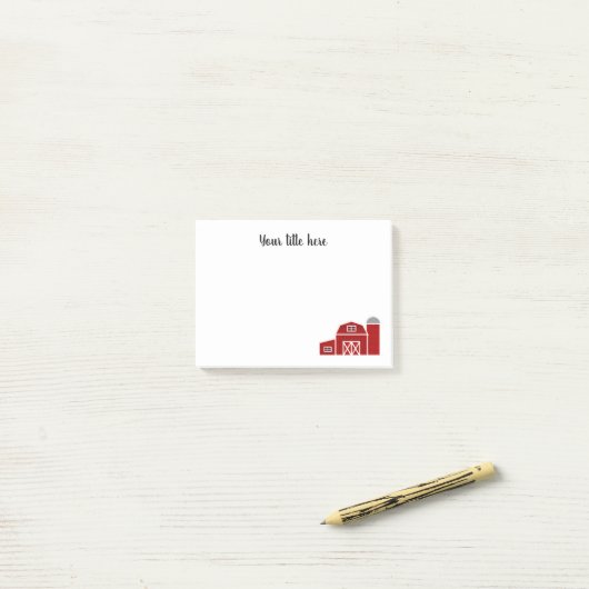 Rode schuur boerderij en silo custom Notes (Op bureau)