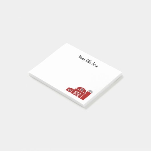 Rode schuur boerderij en silo custom Notes (Schuin)