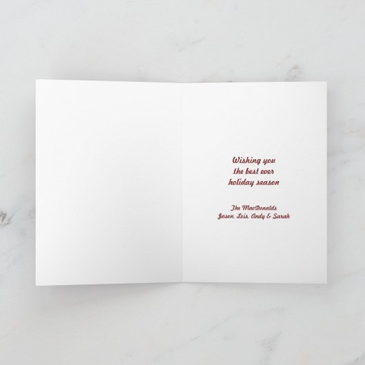 Rode schuur Boerderij kerst Wenskaarten Feestdagen Kaart (Binnen)