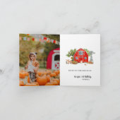 Rode Schuur | Boerderij Thema Verjaardags Dankkaar Bedankkaart (Binnen)