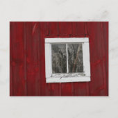 rode schuur briefkaart (Voorkant)