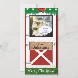 Rode Schuur Door Custom 1 Foto Vakantie Kaart