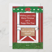 Rode Schuur Door Custom Vakantie Foto Flat Kaart (Achterkant)