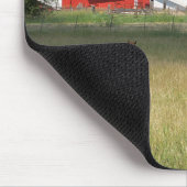 Rode schuur en paarden muismat (Hoek)