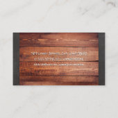 rode schuur | Houten krijt achtergrond Visitekaartje (Achterkant)