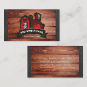 rode schuur | Houten krijt achtergrond Visitekaartje (Voorkant / Achterkant)