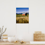 Rode schuur in het veld bij Joseph, Oregon, Vereni Poster (Keuken)