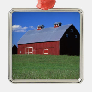 Rode schuur in Latah County, Idaho staat PR MR) Metalen Ornament