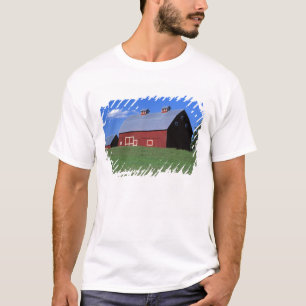 Rode schuur in Latah County, Idaho staat PR MR) T-shirt