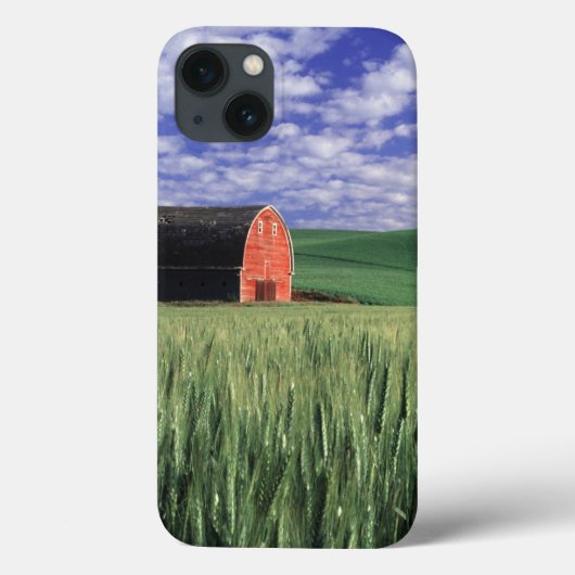 Rode schuur in tarwe- en gerstveld in Whitman 2 Case-Mate iPhone Case (Achterkant)
