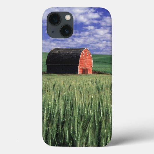 Rode schuur in tarwe- en gerstveld in Whitman 2 Case-Mate iPhone Case (Achterkant)