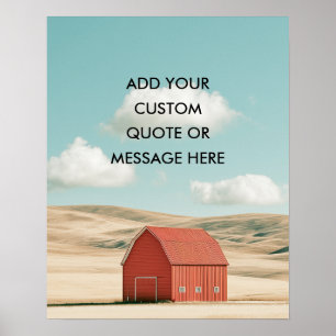 Rode Schuur - Maak Je Eigen Spreuk Poster