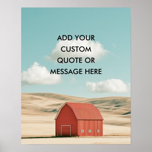 Rode Schuur - Maak Je Eigen Spreuk Poster (Voorkant)