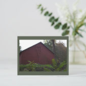 Rode Schuur met Ivy Briefkaart (Staand voorkant)