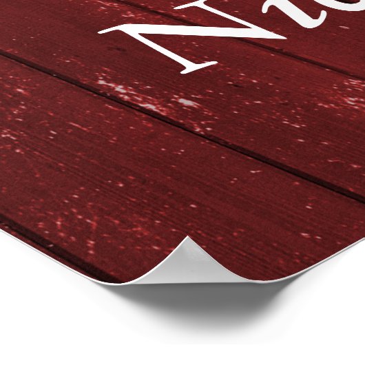 Rode schuur raam & lichten landelijke banner poste poster (Hoek)