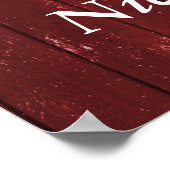 Rode schuur raam & lichten Rustieke banner poster (Hoek)