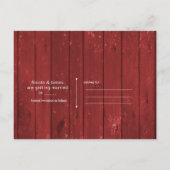 Rode schuur raam & lichten Rustieke Save the Date Aankondigingskaart (Achterkant)