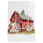 Rode schuur Schattigee Koe Chicken Boy Verjaardags Medium Cadeauzakje (Achterkant)