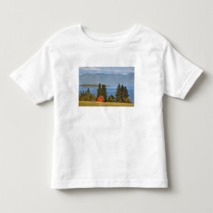 Rode schuur staat langs het schilderachtige Flathe Kinder Shirts