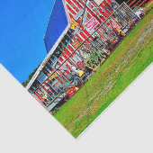 Rode schuur verzamelobjecten tissuepapier (Detail)
