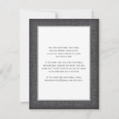 Rode Schuur Winter Huwelijk RSVP Kaart (Achterkant)