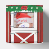 Rode Schuurdeur 5 Foto Aangepaste Gift / Favor Box Bedankdoosjes (Bovenkant)