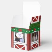 Rode Schuurdeur 5 Foto Aangepaste Gift / Favor Box Bedankdoosjes (Geopend)