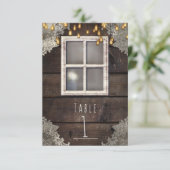 Rode Schuurraam & Lichten Rustieke Tafelnummer (Staand voorkant)