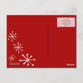 Rode scooter briefkaart (Achterkant)