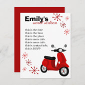 Rode scooter kaart (Voorkant / Achterkant)