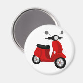 Rode scooter magneet (Voorkant / Achterkant)