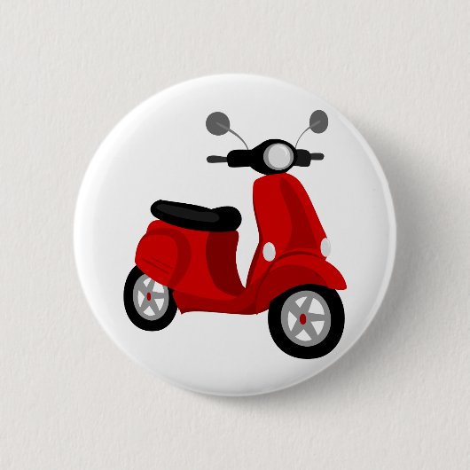 Rode scooter ronde button 5,7 cm (Voorkant)