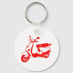 Rode scooter sleutelhanger