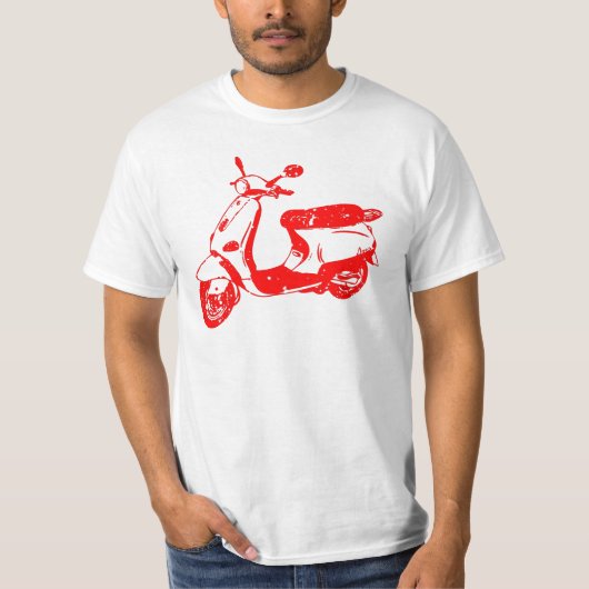 Rode scooter t-shirt (Voorkant)