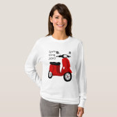 Rode scooter t-shirt (Voorkant volledig)
