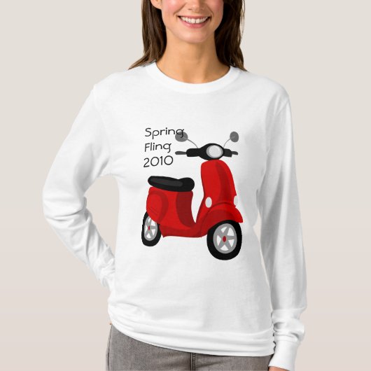 Rode scooter t-shirt (Voorkant)