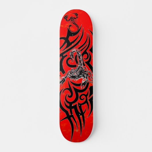 Rode Scorpion-skateboard Skateboard (Voorkant)